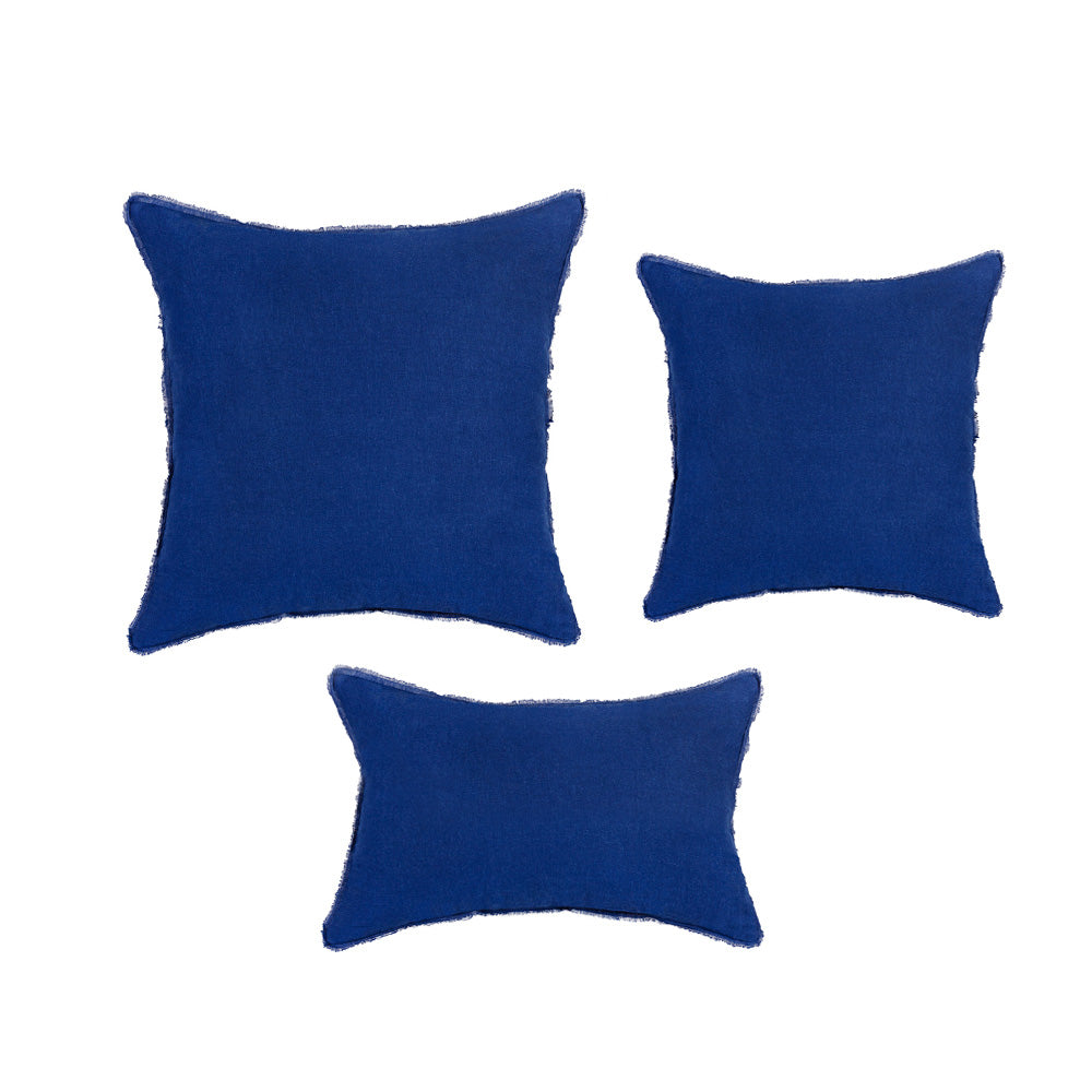 Cushion Blue Navy Freya Linen