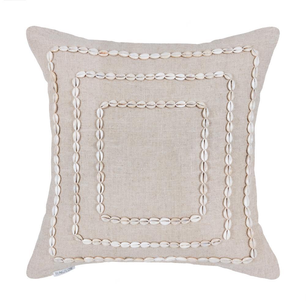 Cushion Natural Cowrie Shell Frame