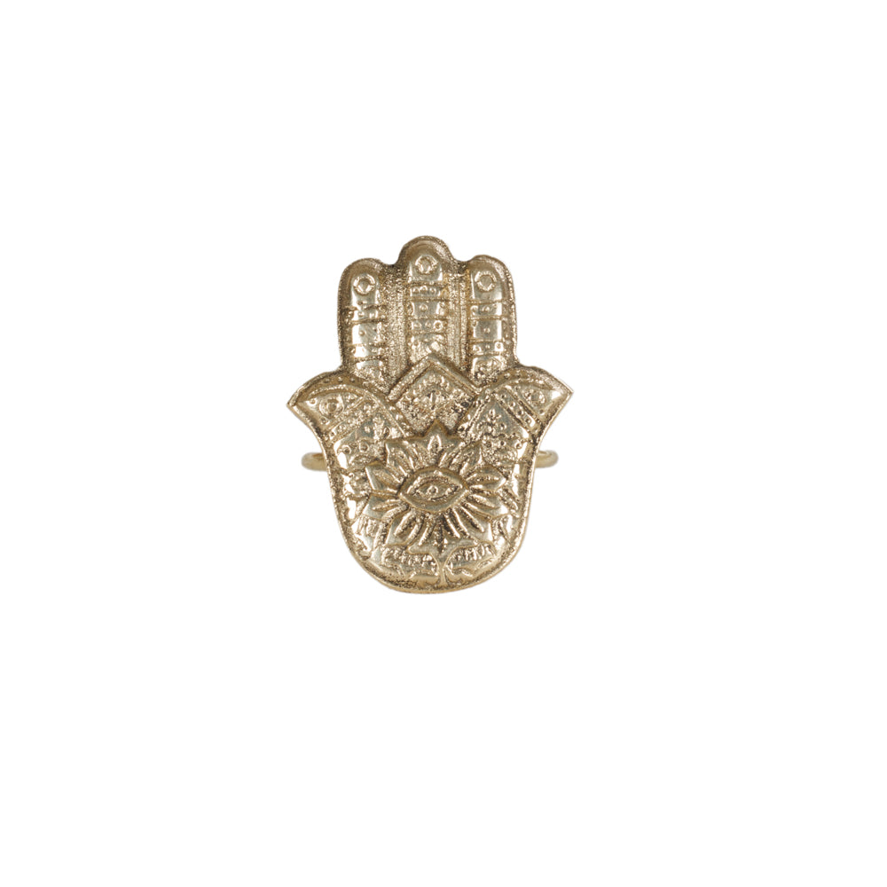 Brass Napkin Ring Hamsa