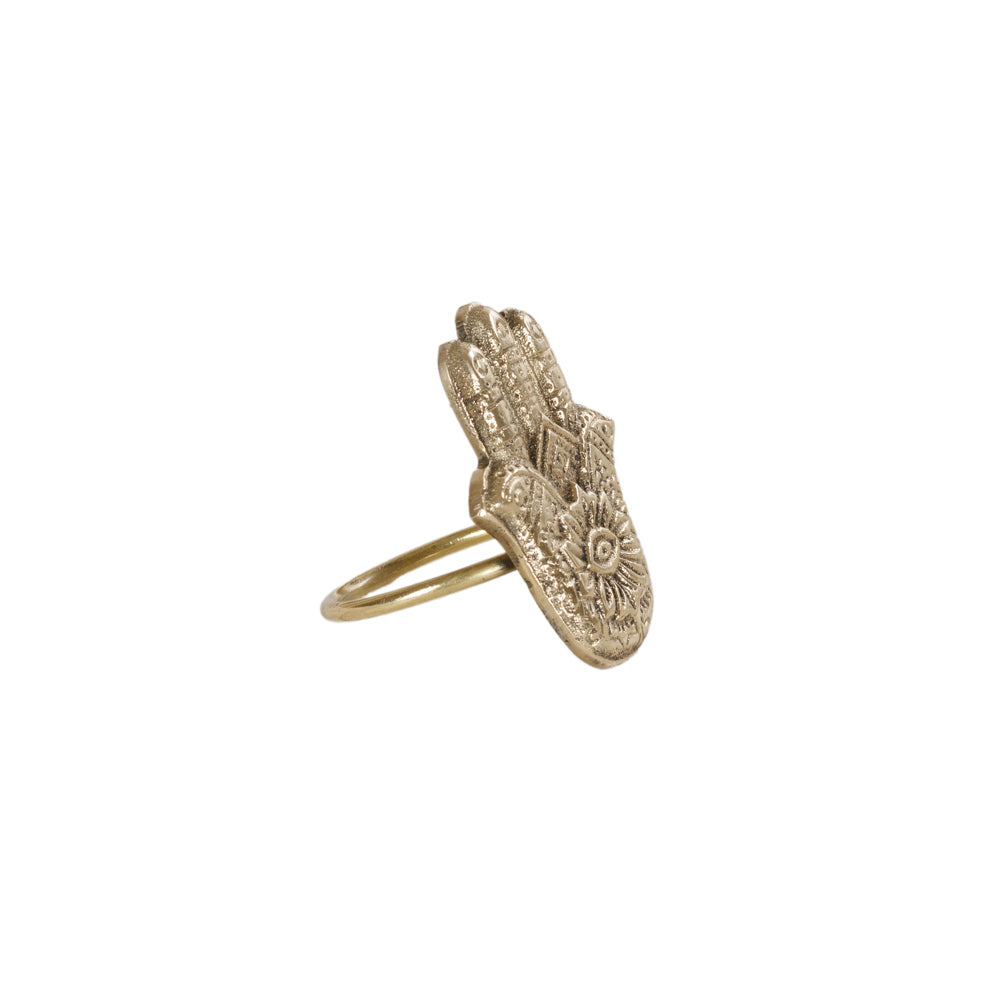 Brass Napkin Ring Hamsa