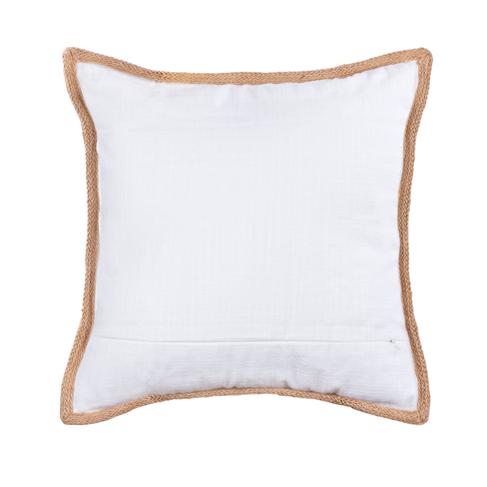Cushion Grey On White Linen Bali Palms - 45 x 45 cm