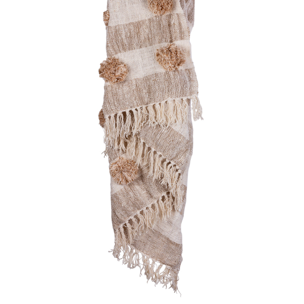 Throw Natural dot Tufted