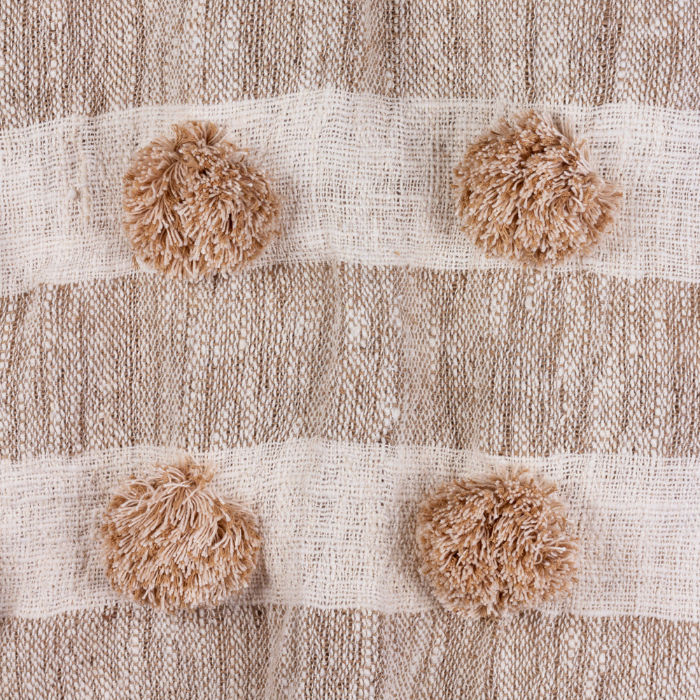 Throw Natural dot Tufted