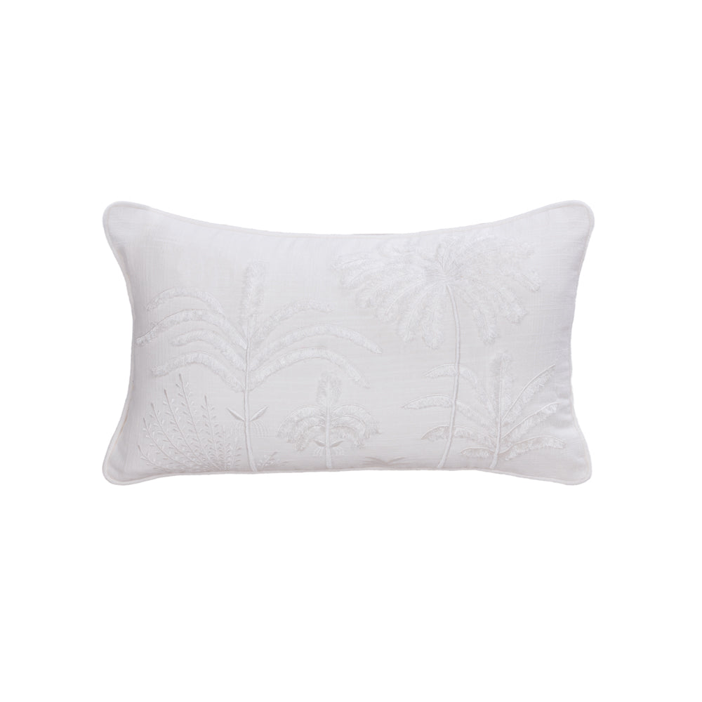 Cushion White Miranda Palm Trees 50 x 30 cm