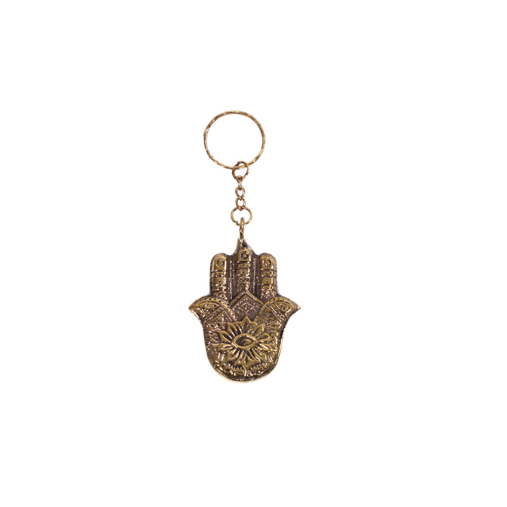 Brass Keyring Hamsa