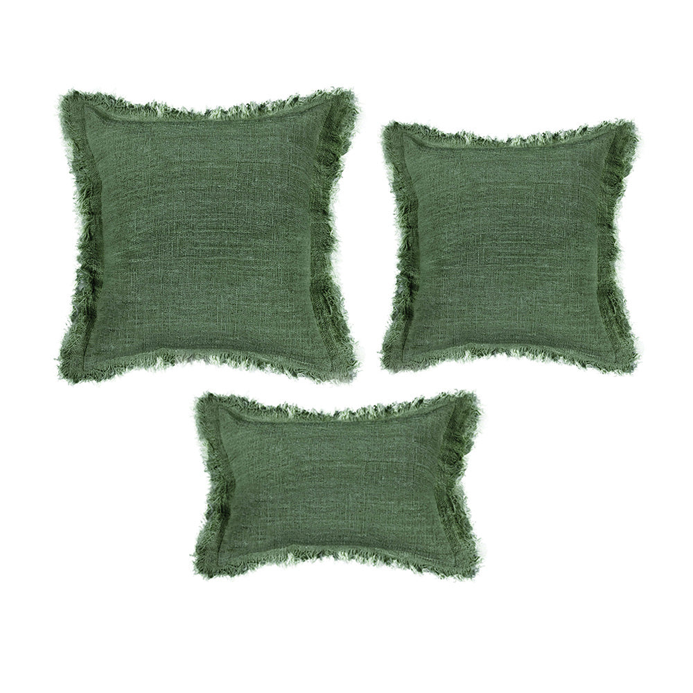 Cushion Green Olive Amara Plain