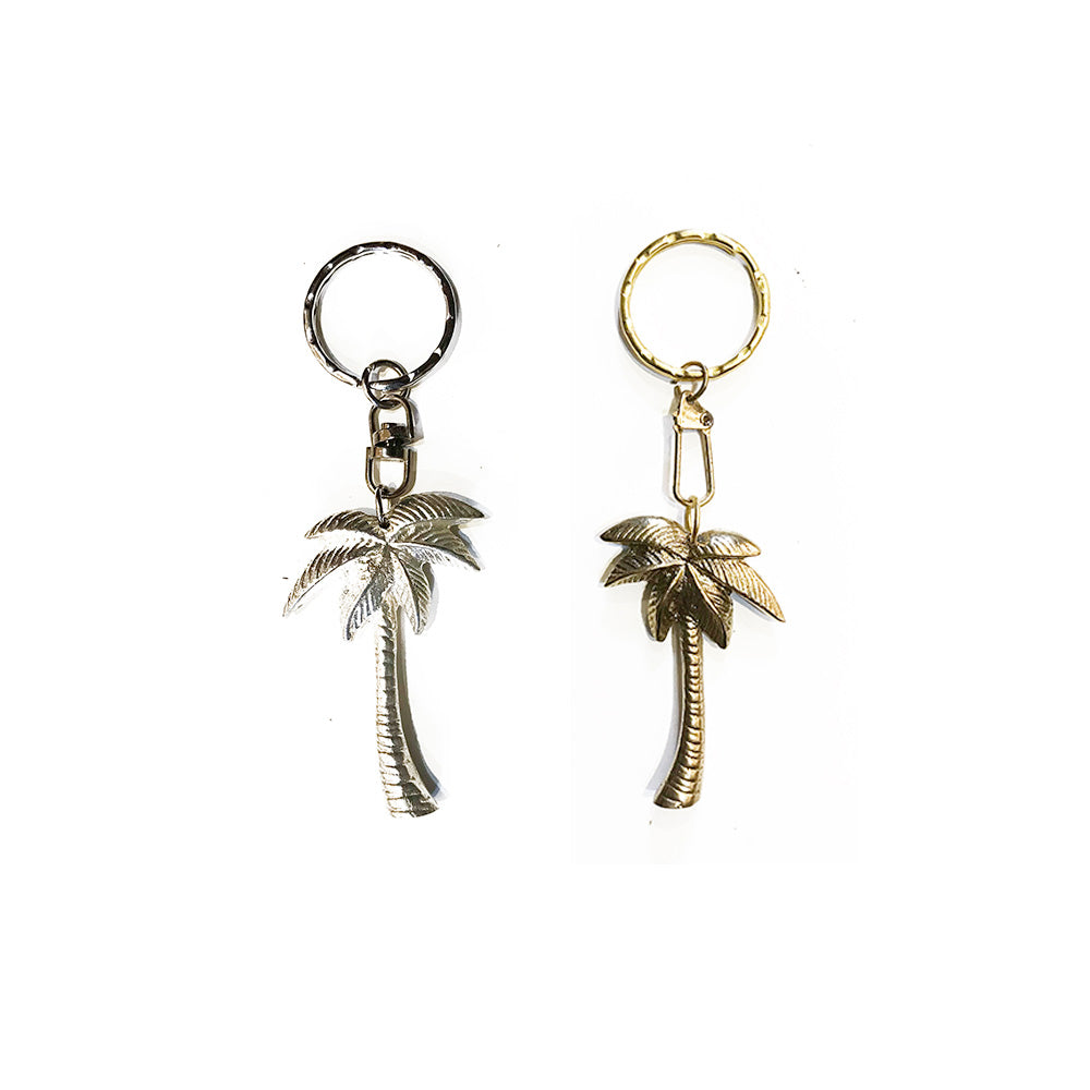 Brass Keyring Palm Tree