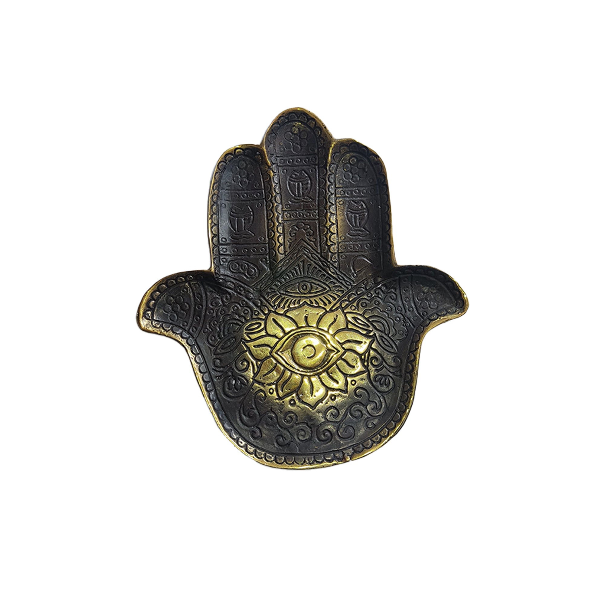 Brass Platter Hamsa