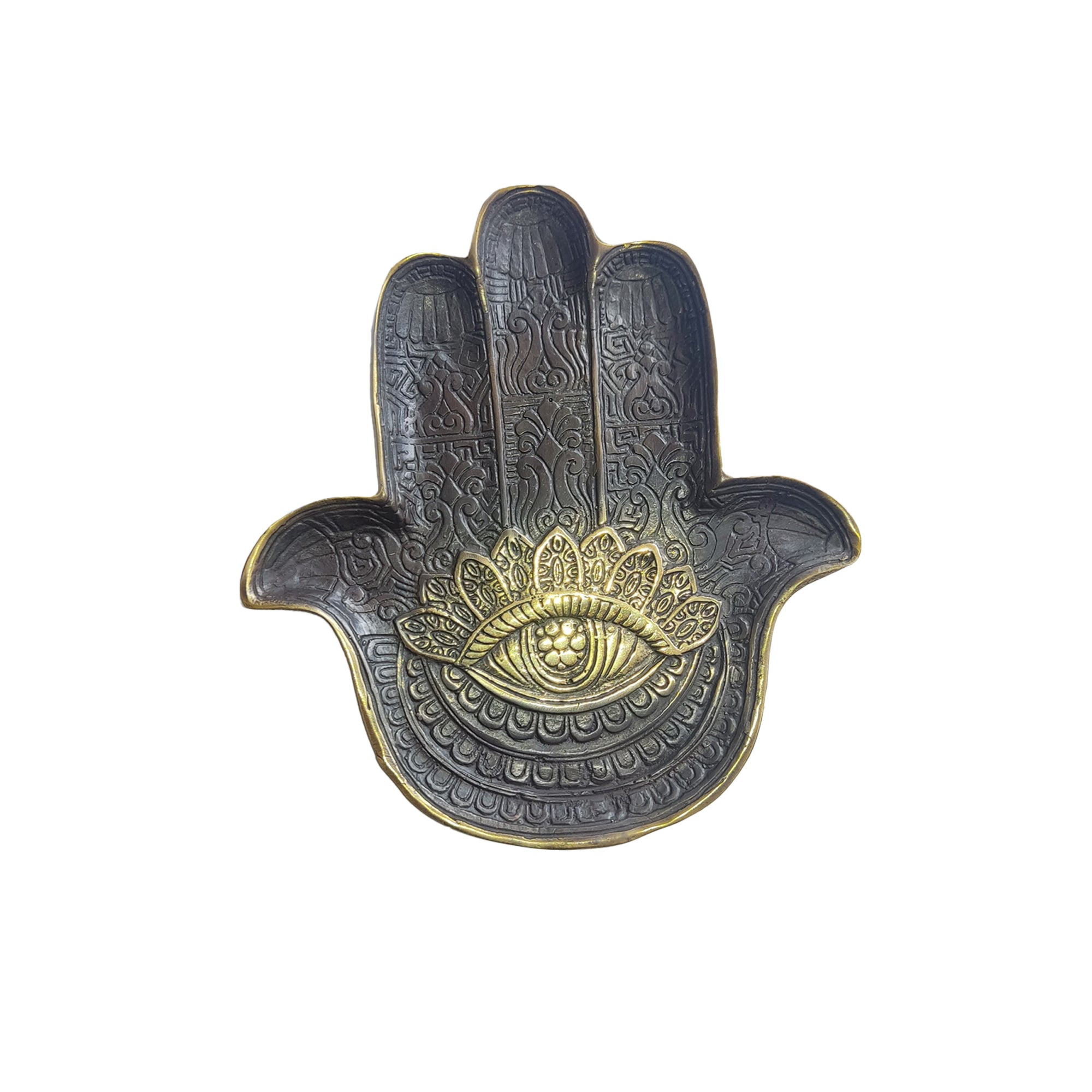Brass Platter Hamsa