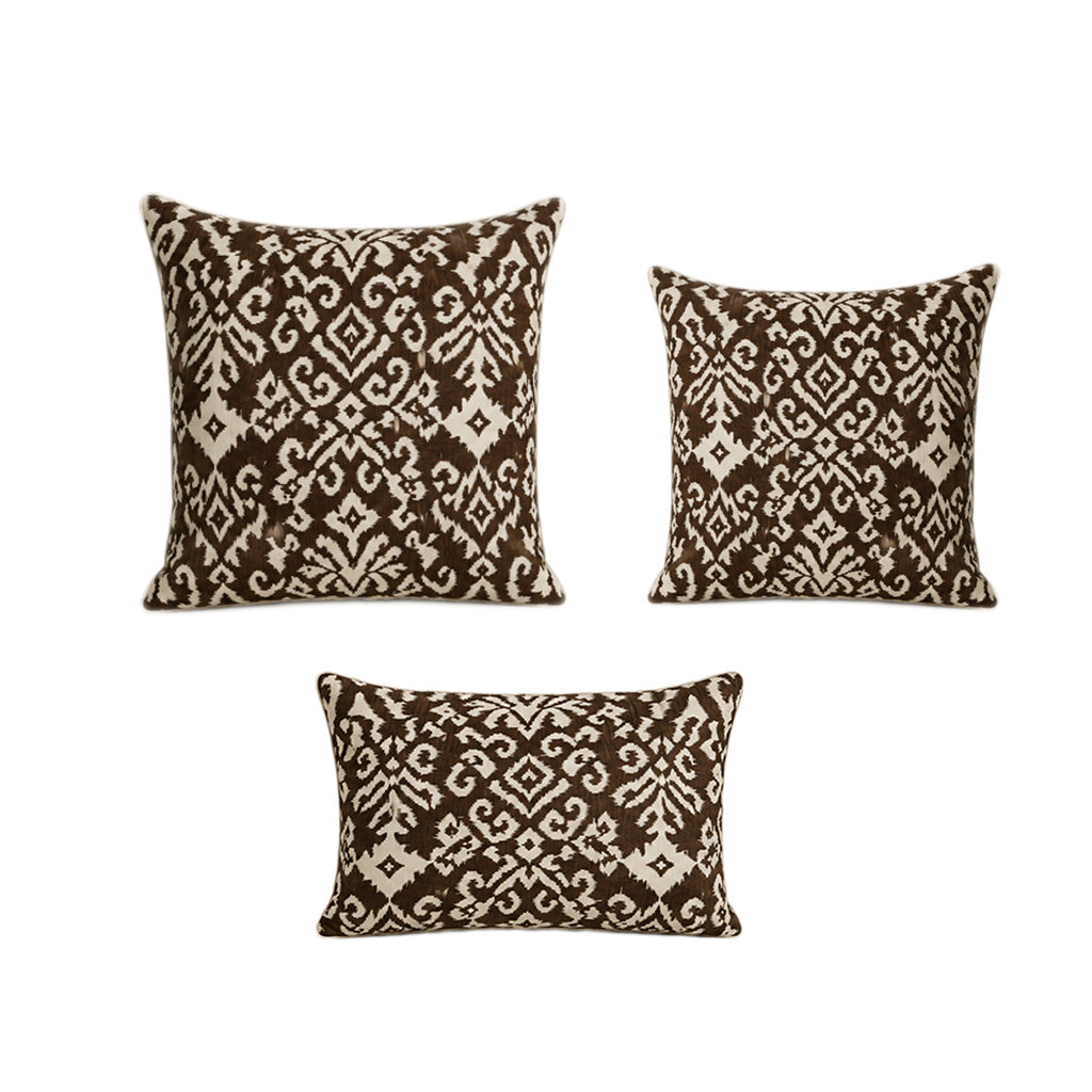Cushion Cacao Tabora Ikat
