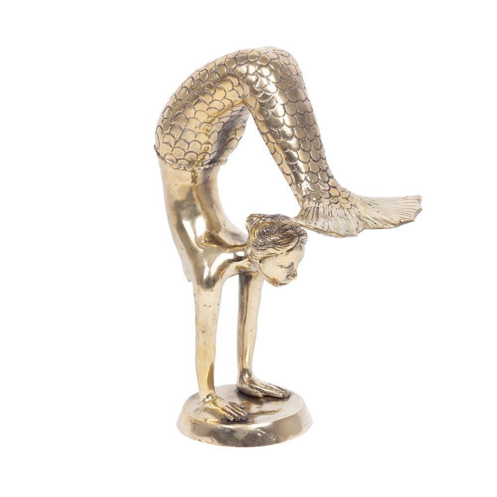 Brass Yoga Mermaid