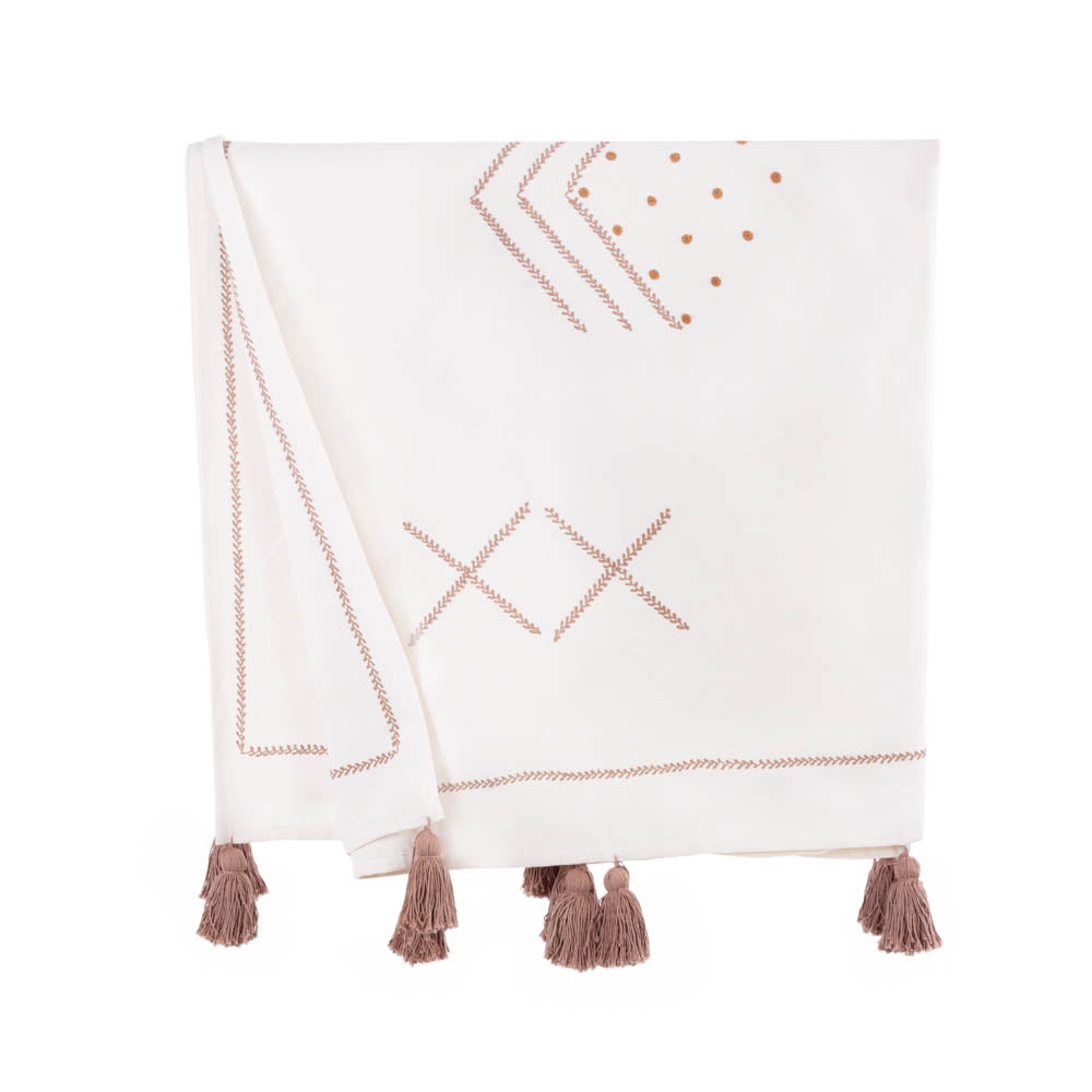 Throw Casablanca Brown Tassel