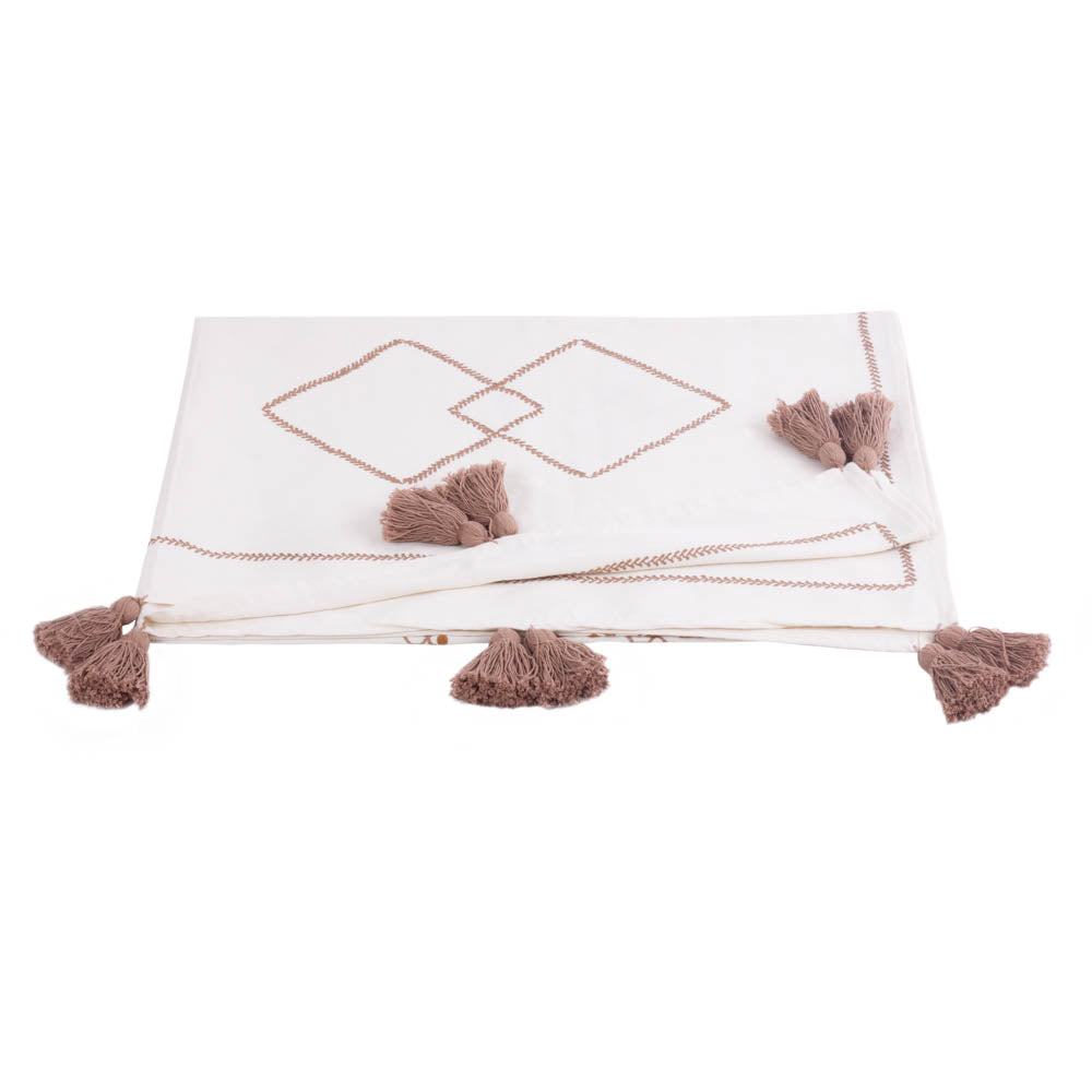 Throw Brown Casablanca Tassel