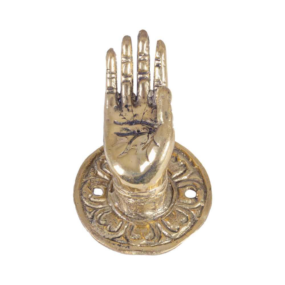 Brass Handle Door Blessing Hand Mudra