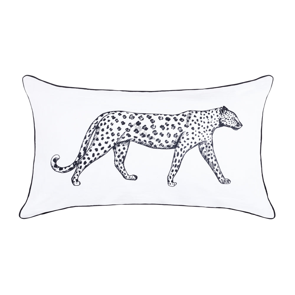 Cushion Black Leopard - 60 x 35 cm