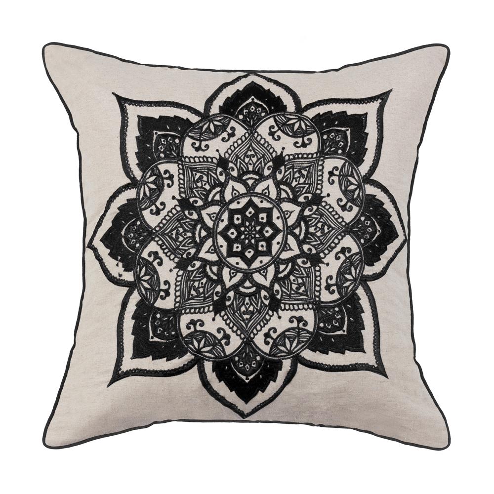 Cushion Black Mandala - 55 x 55 cm