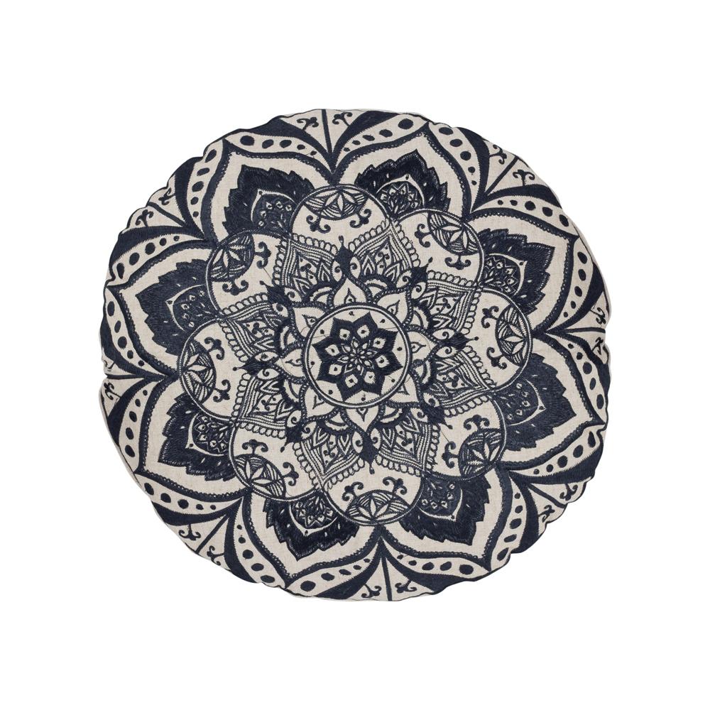 Black Mandala Roundie - 45 x 45 cm