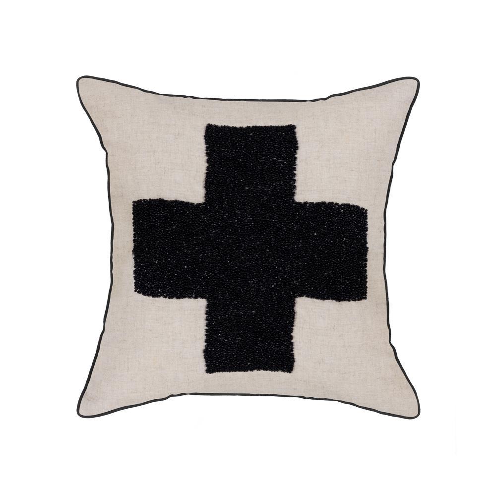 Cushion Black Swiss Cross - 45 x 45 cm