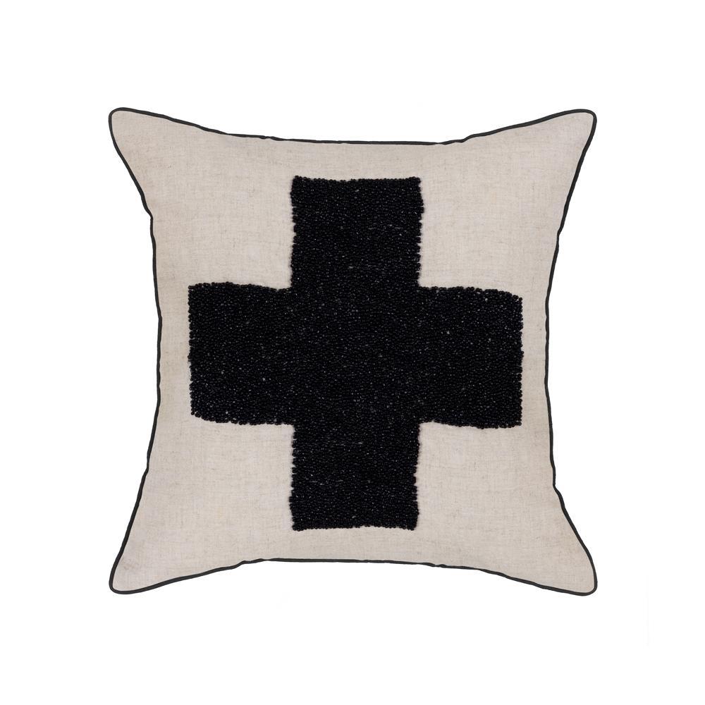 Black Swiss Cross - 45 x 45 cm