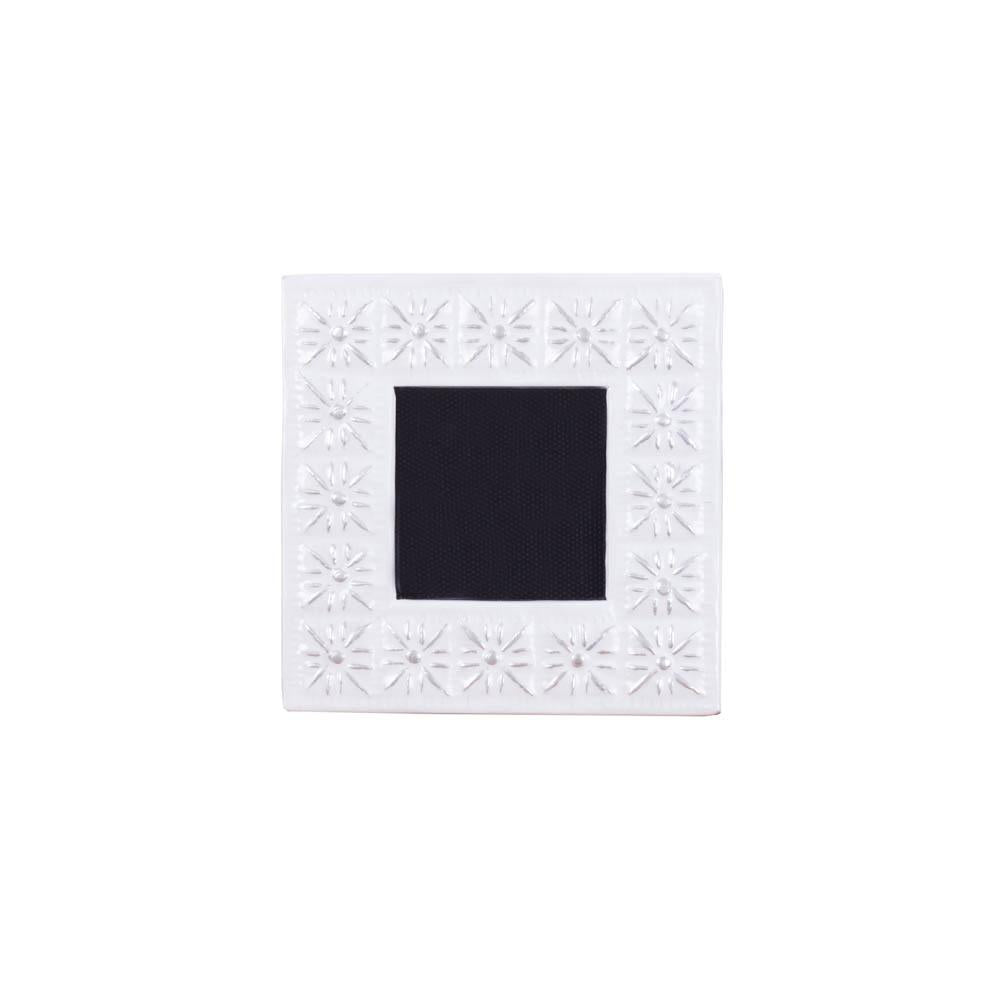 Photo Frame Embossed Bali Sun White