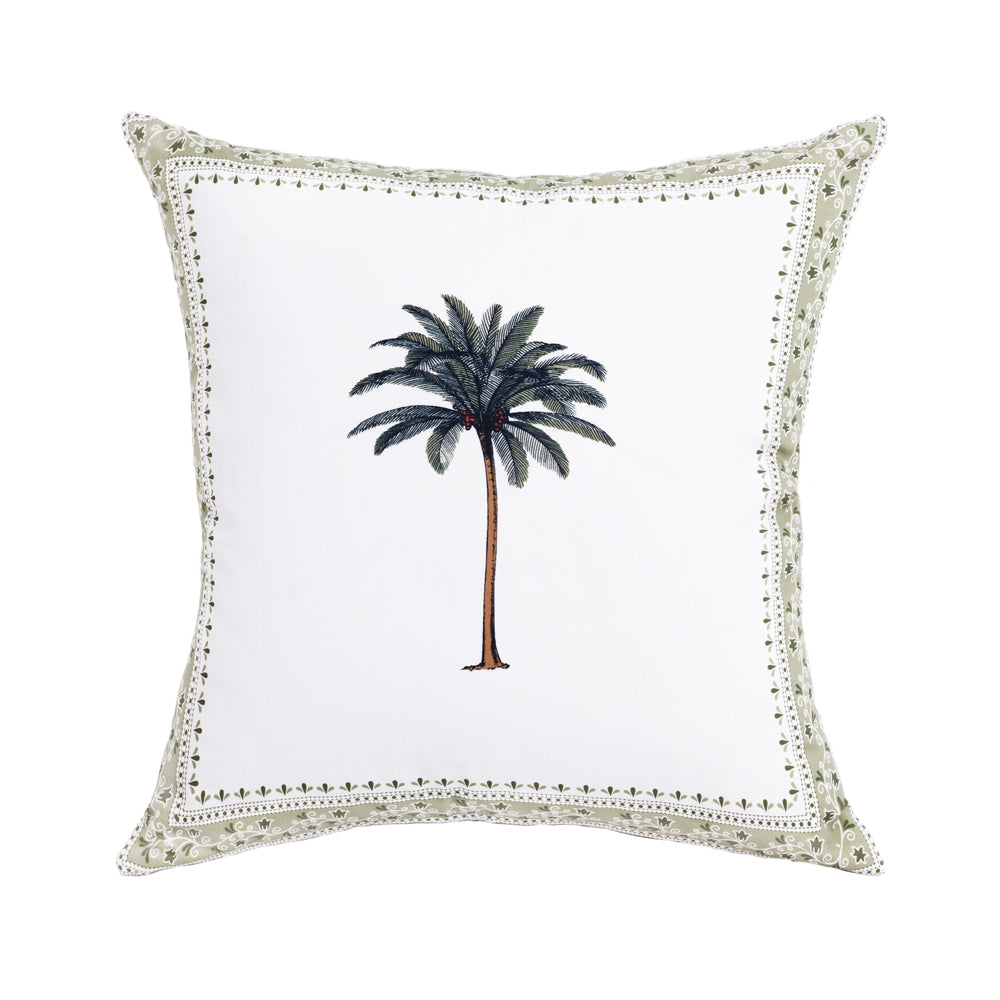 Cushion Green Olive Imperial Palm Tree