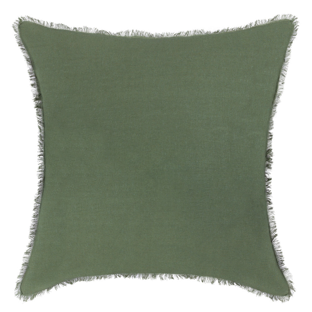 Cushion Green Olive Freya Linen