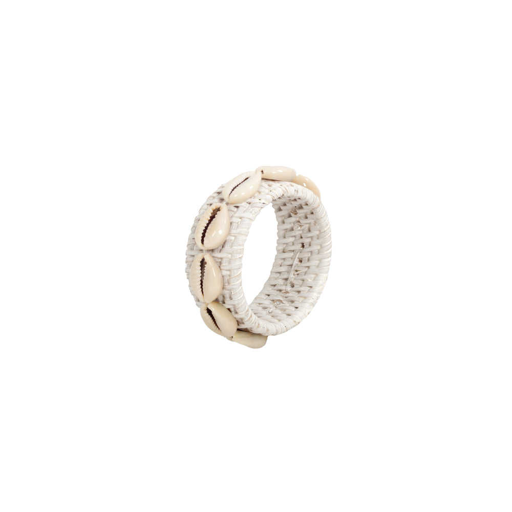 Napkin Ring Abba Rattan with Shell