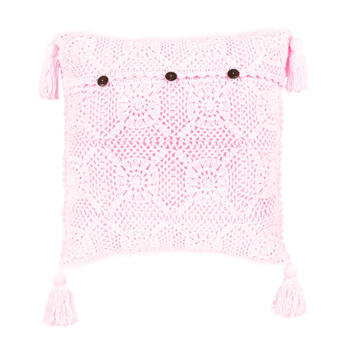 Pink Natural Crochet - 45 x 45 cm
