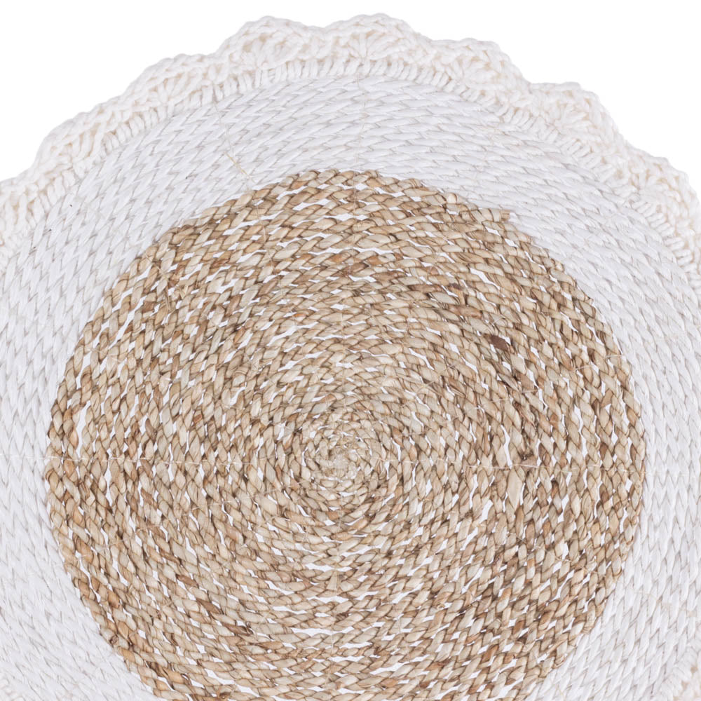 Placemat Ava Seagrass With Crochet Edge