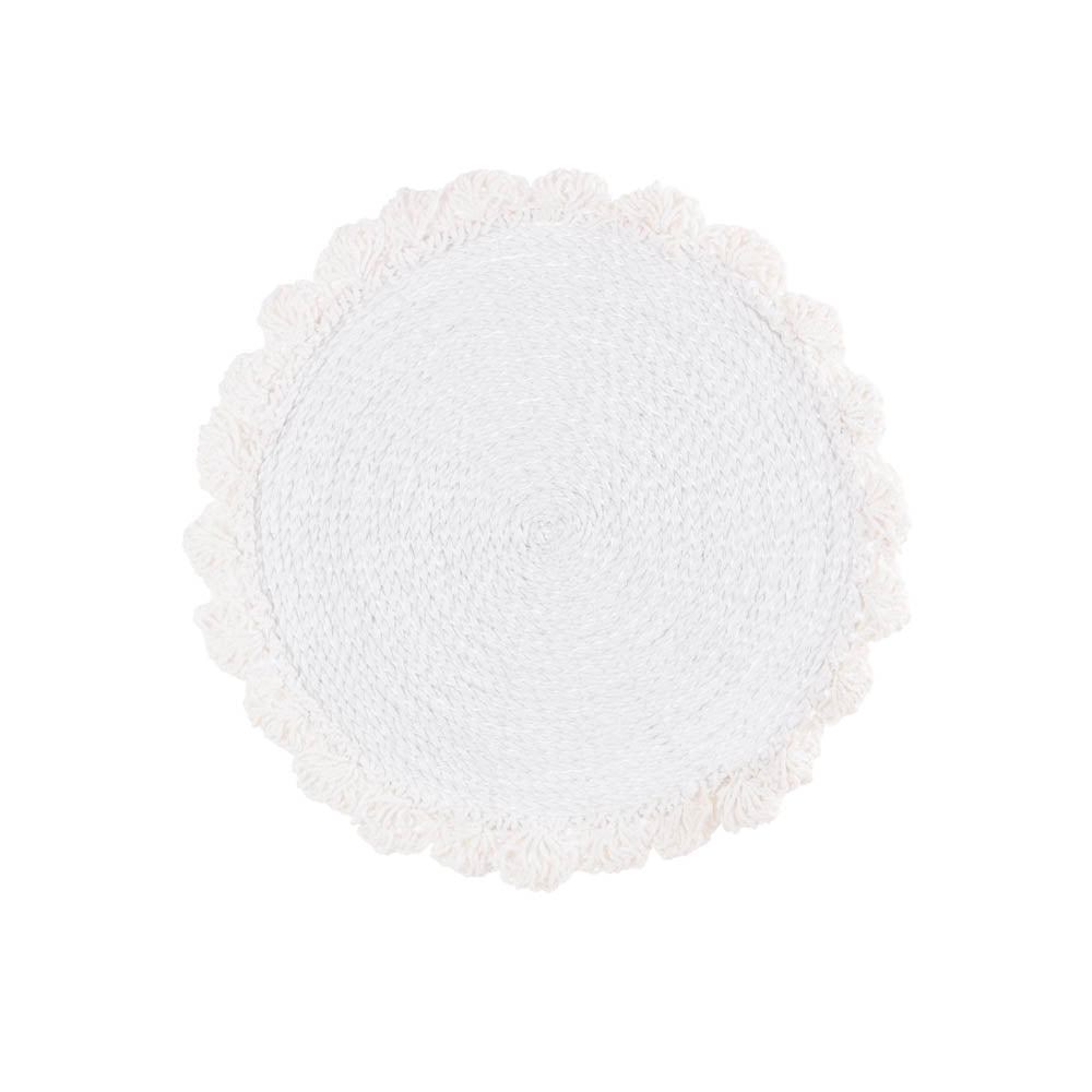 Placemat Ava Seagrass With Crochet Edge