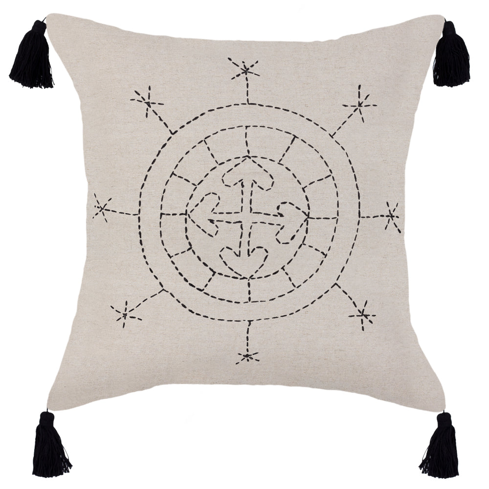 Cushion Black Linen Berber - 55 x 55 cm