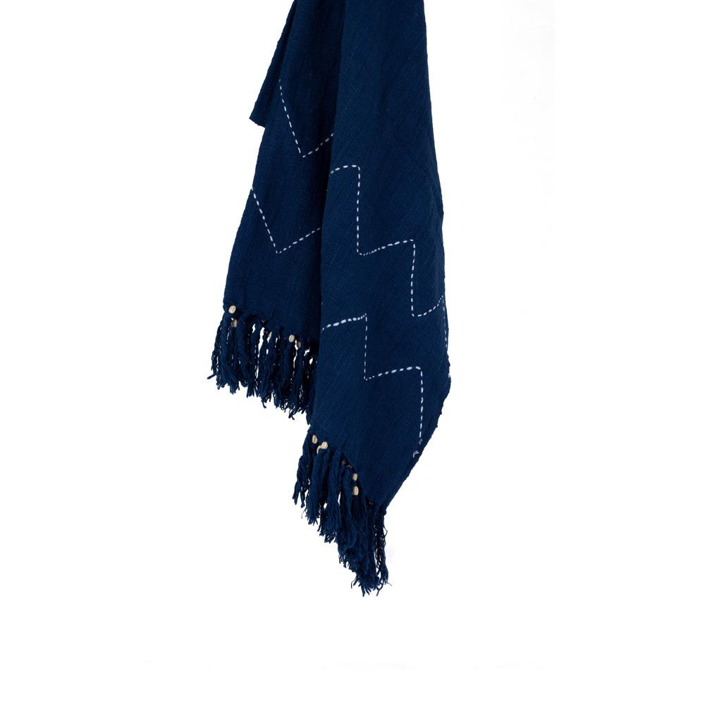 Throw Blue Navy Amara Berber