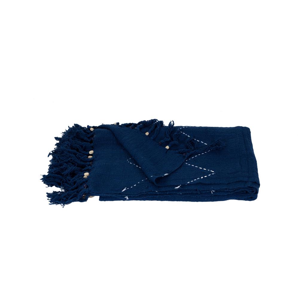 Throw Blue Navy Amara Berber