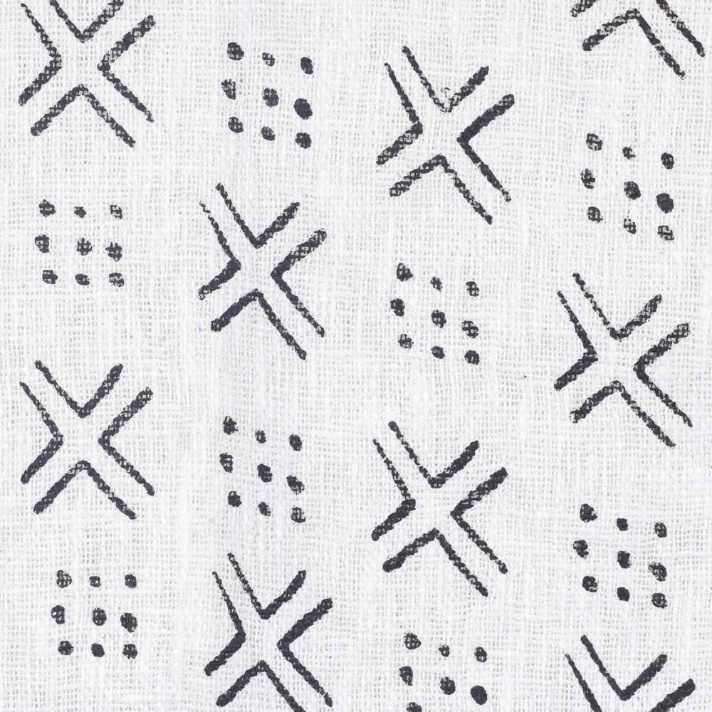 Throw Black Mudcloth Print