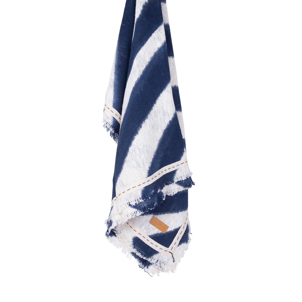 Throw Blue Navy Tara Shibori