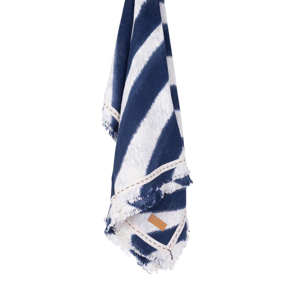 Throw Tara Shibori Blue Navy