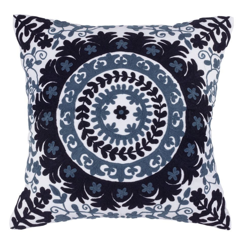 Cushion Charcoal Suzani - 60 x 60 cm