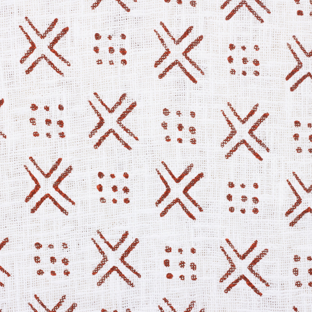 Throw Cinnamon Mudcloth Print
