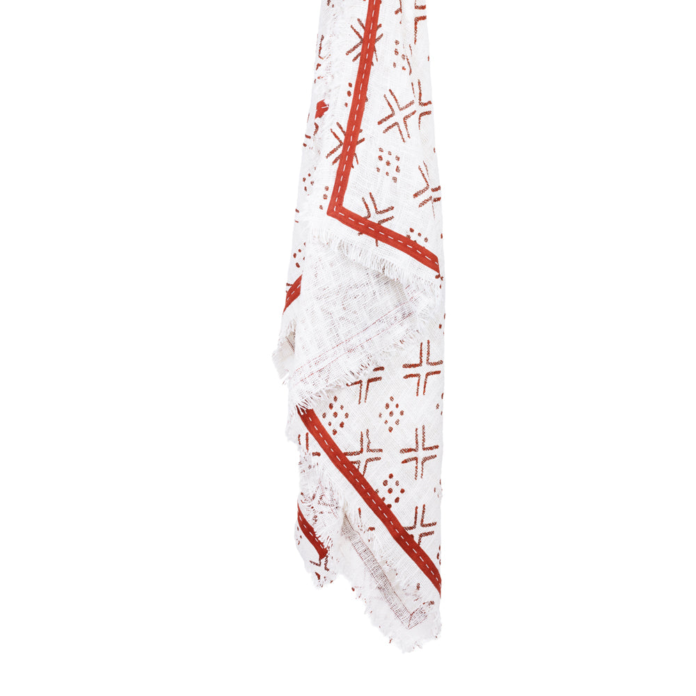 Throw Cinnamon Mudcloth Print