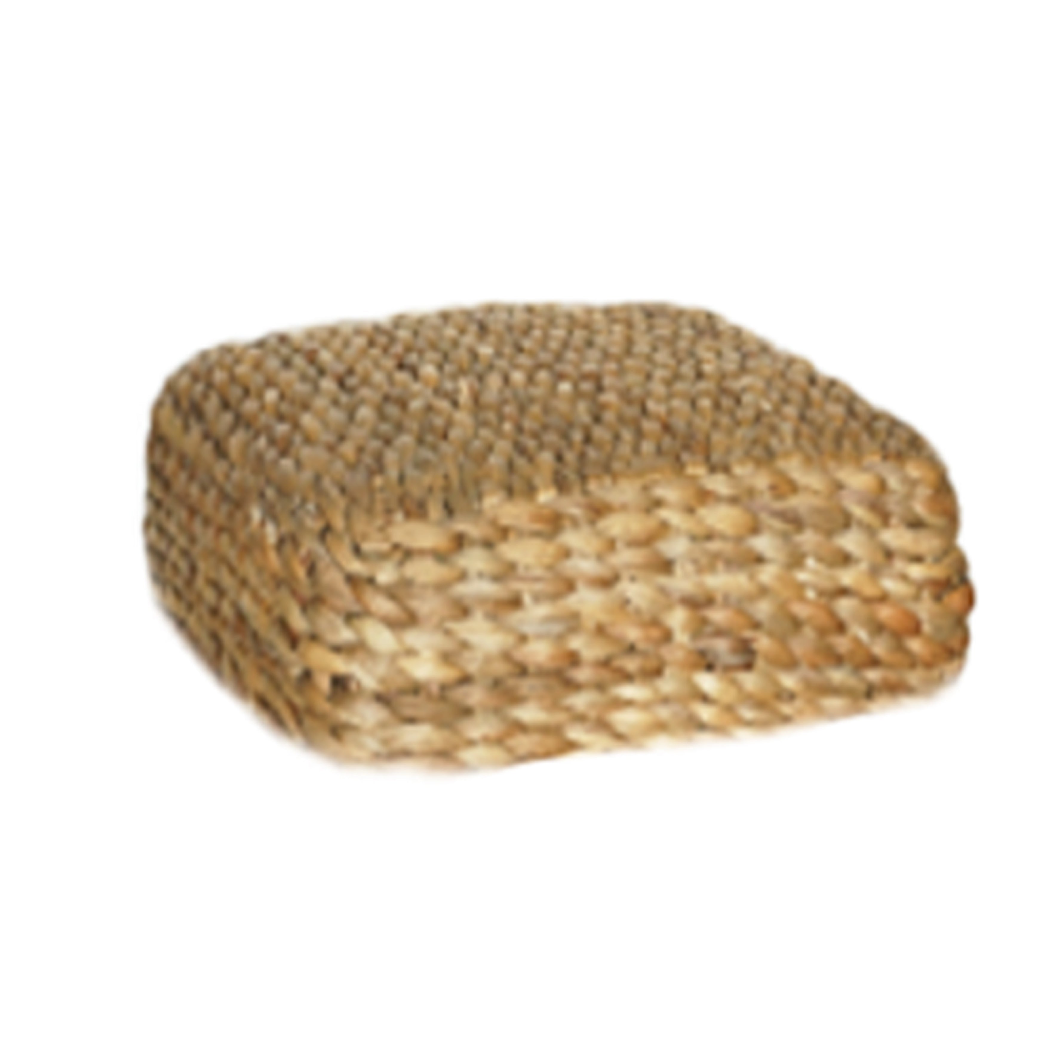 Natural Leo Banana Leaf Square Ottoman