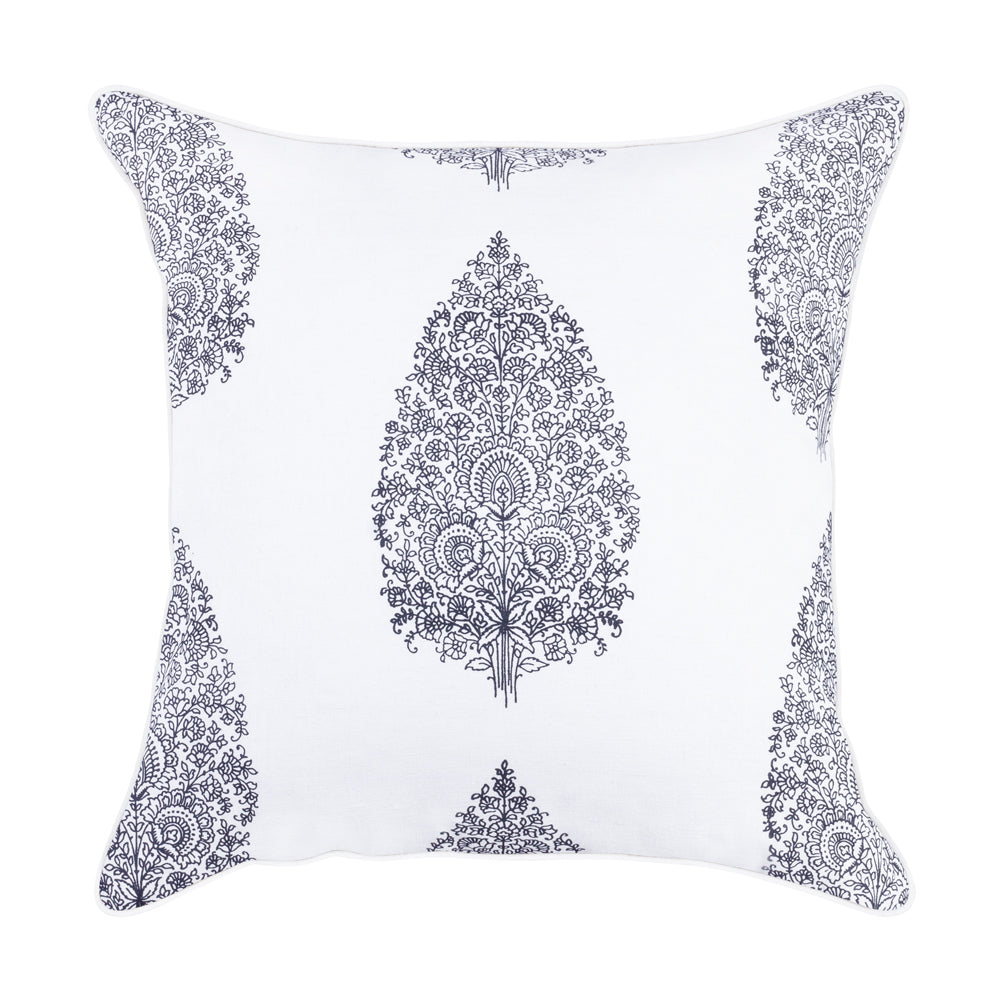 Cushion Black Pushkar Paisley - 55 x 55 cm