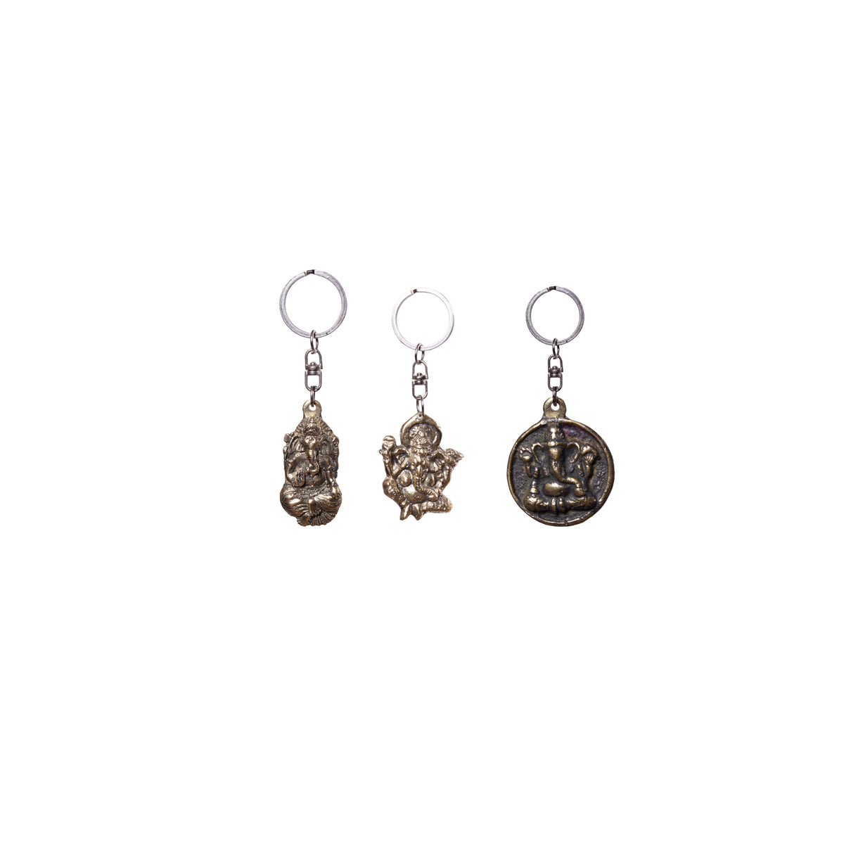 Bali Key Ring Brass Keyring Ganesh