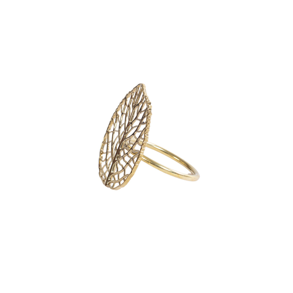 Brass Napkin Ring Bhodi Leaf