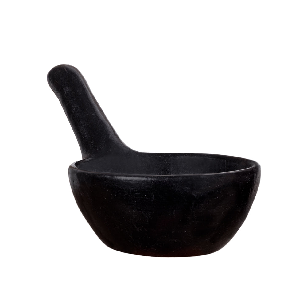 Bowl Clay Black Tagine With Handle