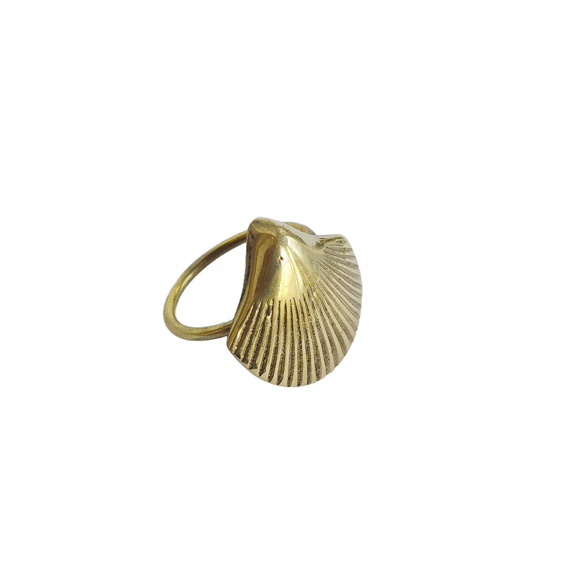 Brass Napkin Ring Clamshell