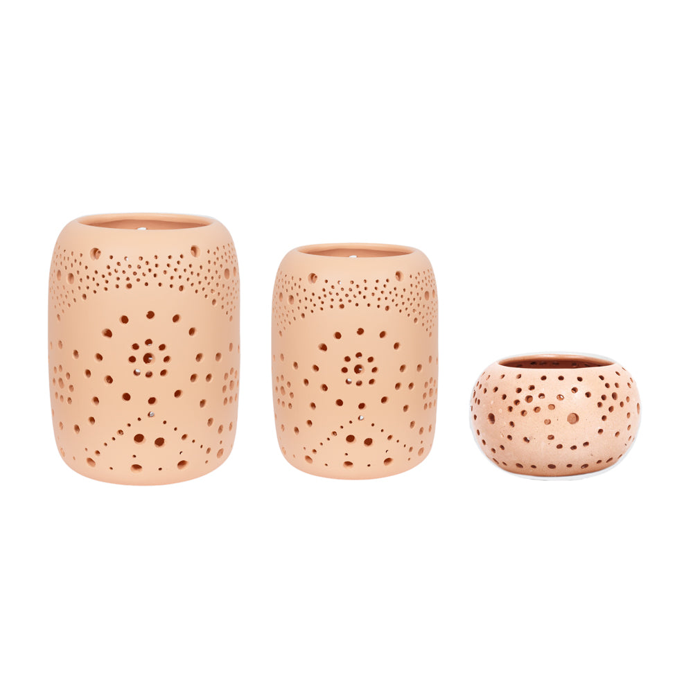 Candle Holder Clay Beige