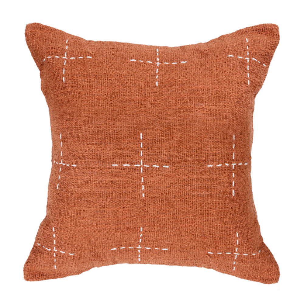 Cushion Cinnamon Lalabella with White Cross - 55 x 55 cm