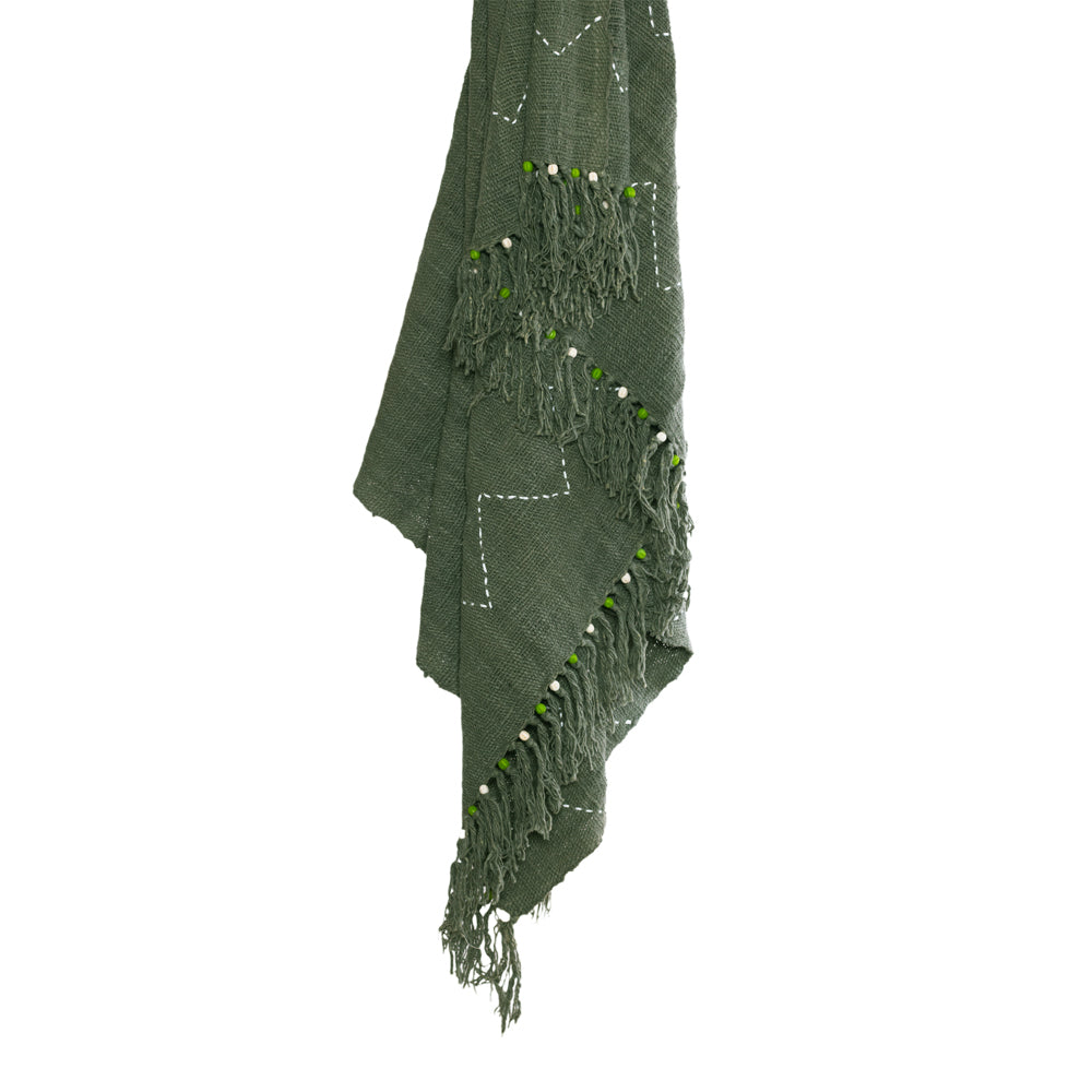 Throw Green Olive Amara Berber