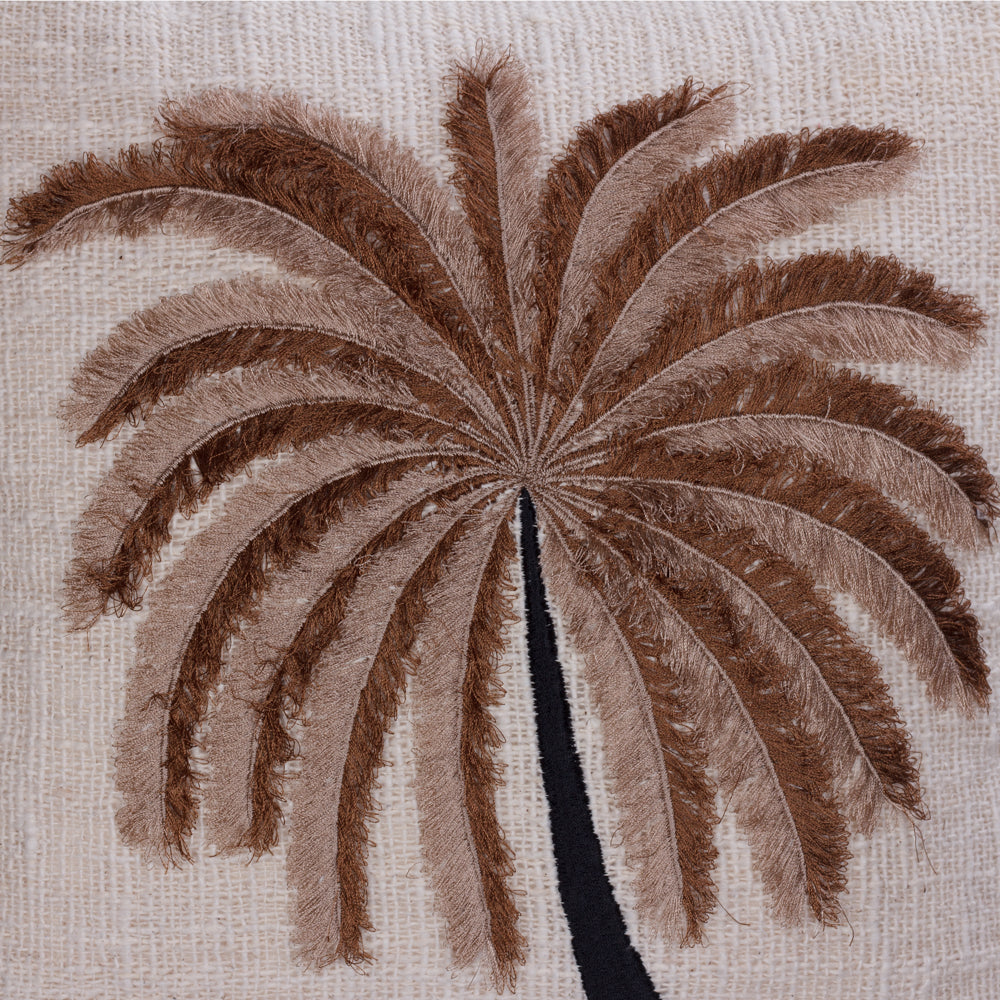 Cushion Brown Isla Palm Tree - 45 x 45 cm