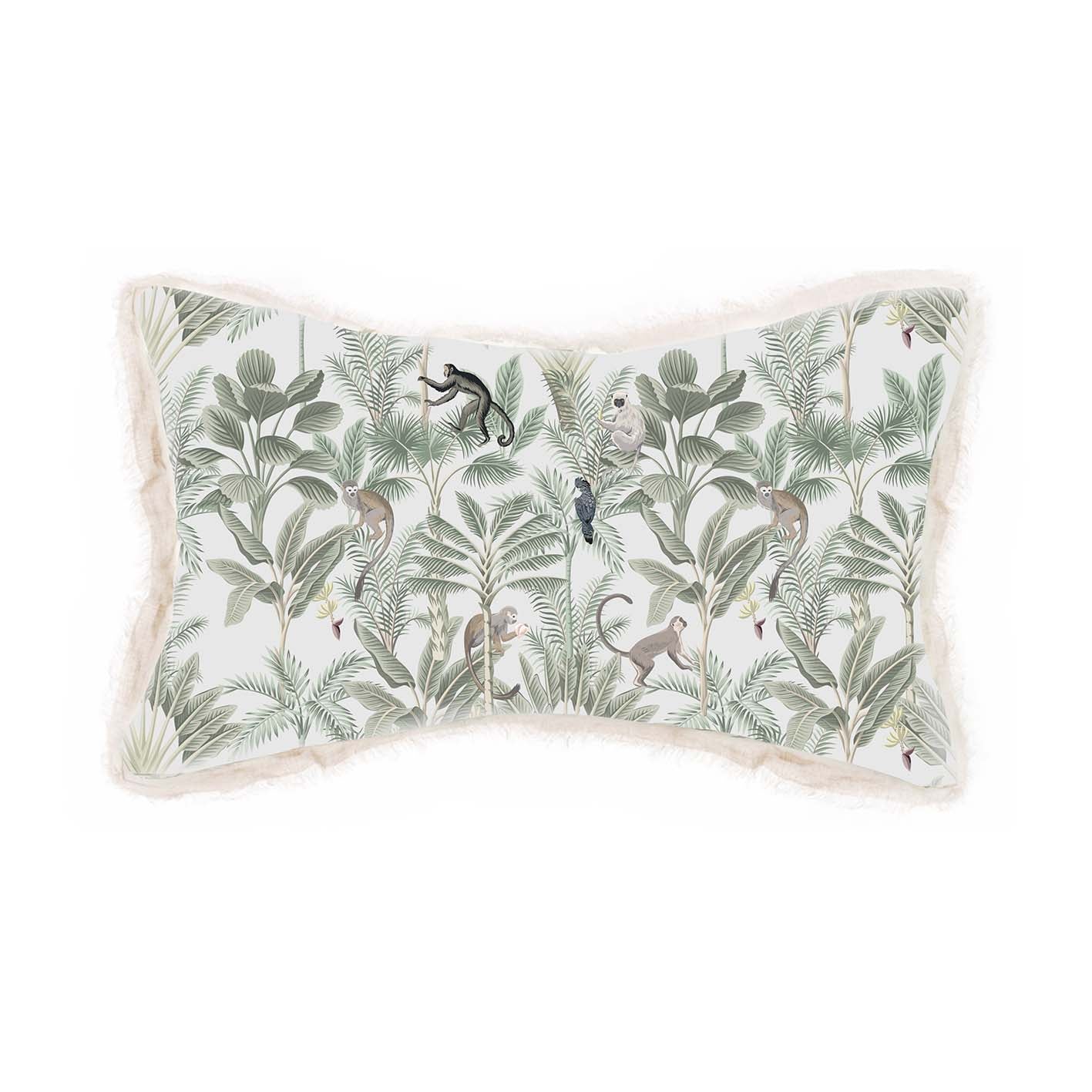 Cushion Green Olive Monkey Tribe